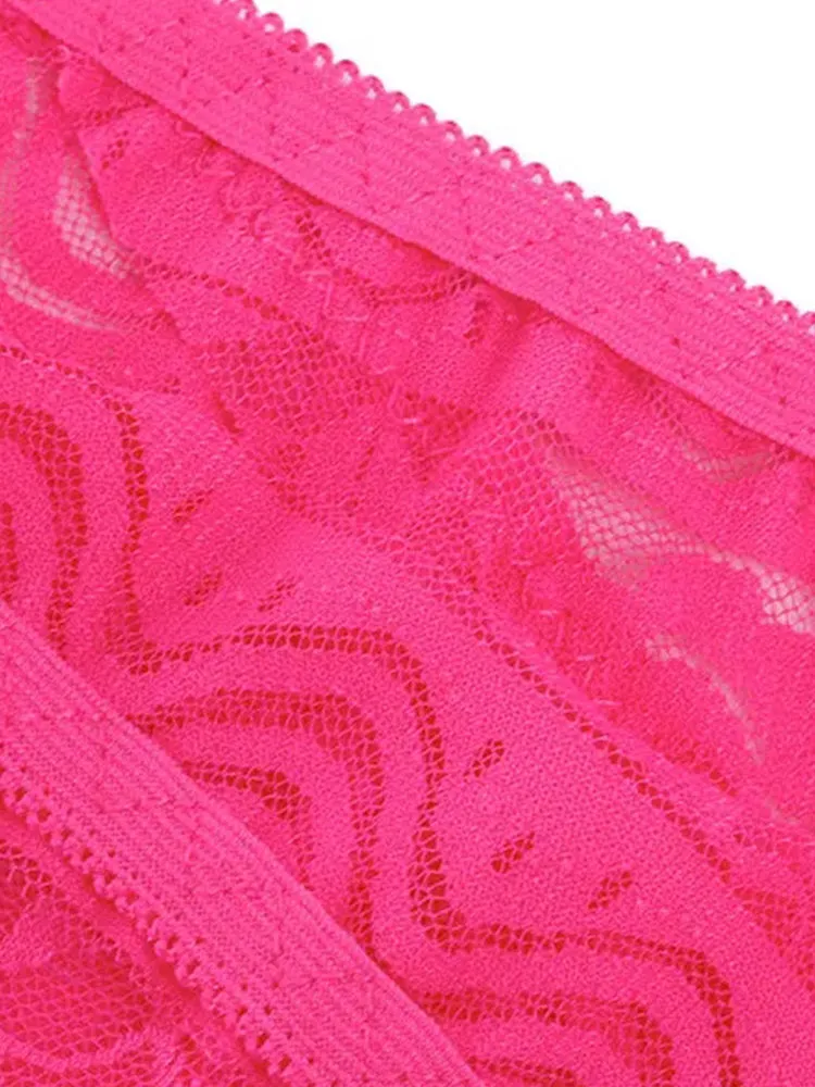 4-Pack Lace Embroidered Breathable Soft Panties