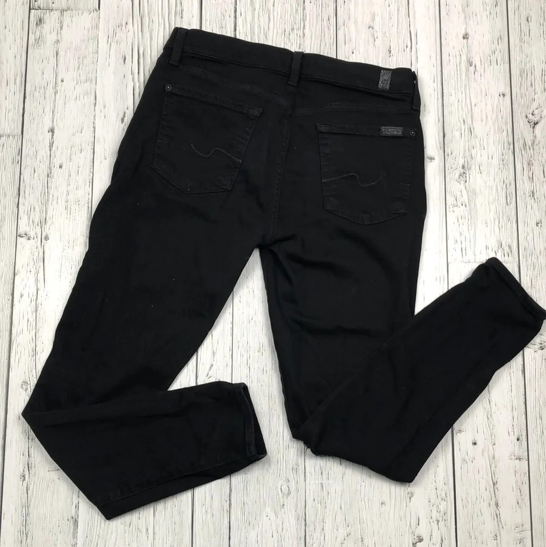 7 For All Mankind black ankle jeans- Hers S/28