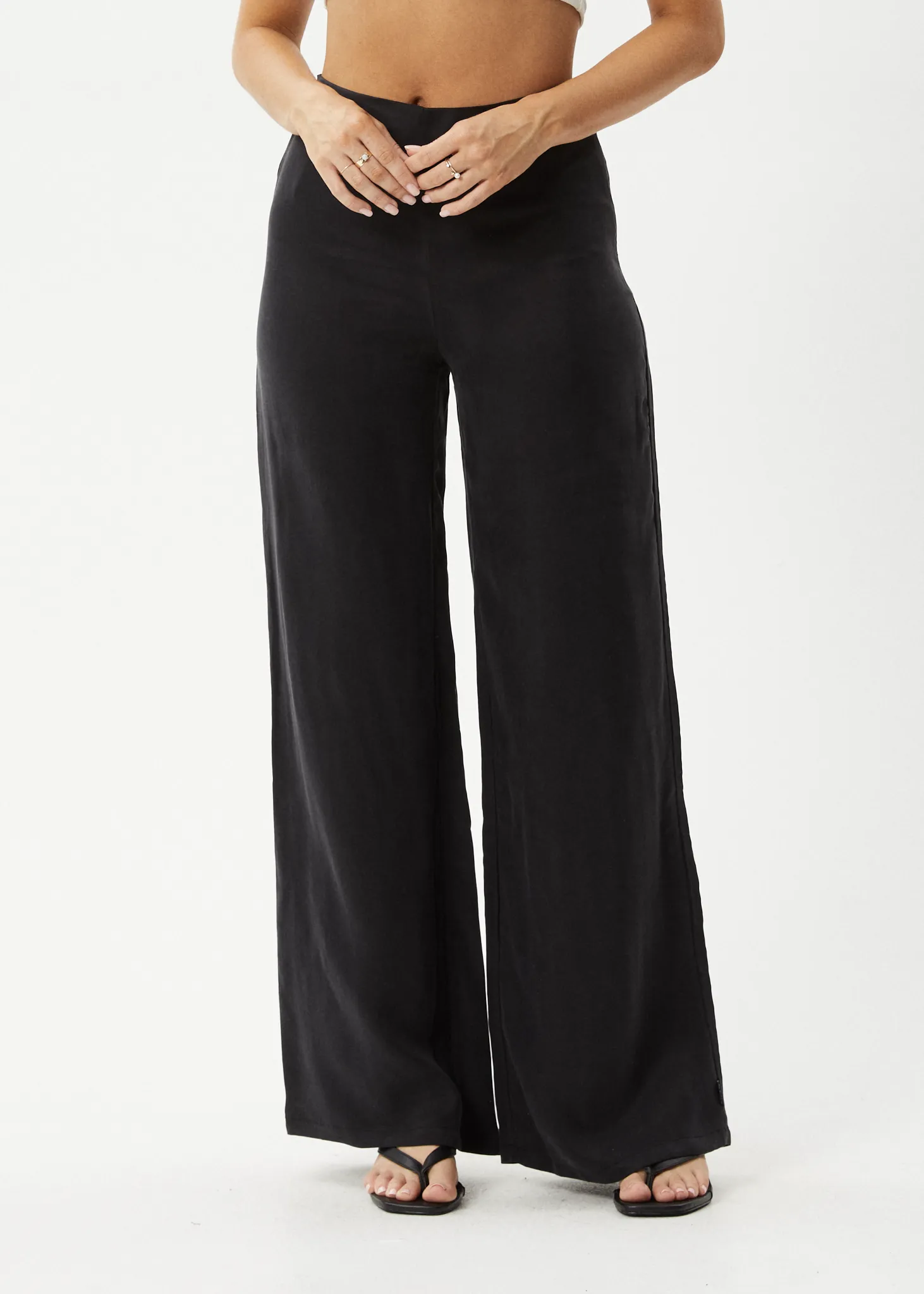 AFENDS Womens Gemma - Cupro Pants - Black