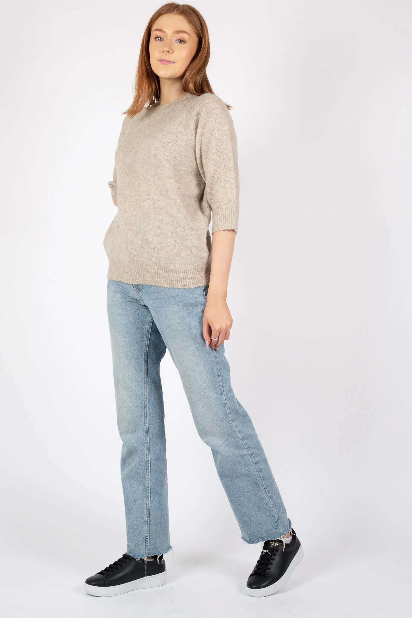 Aimeé Mohair 2/4 Pullover - Oatmeal