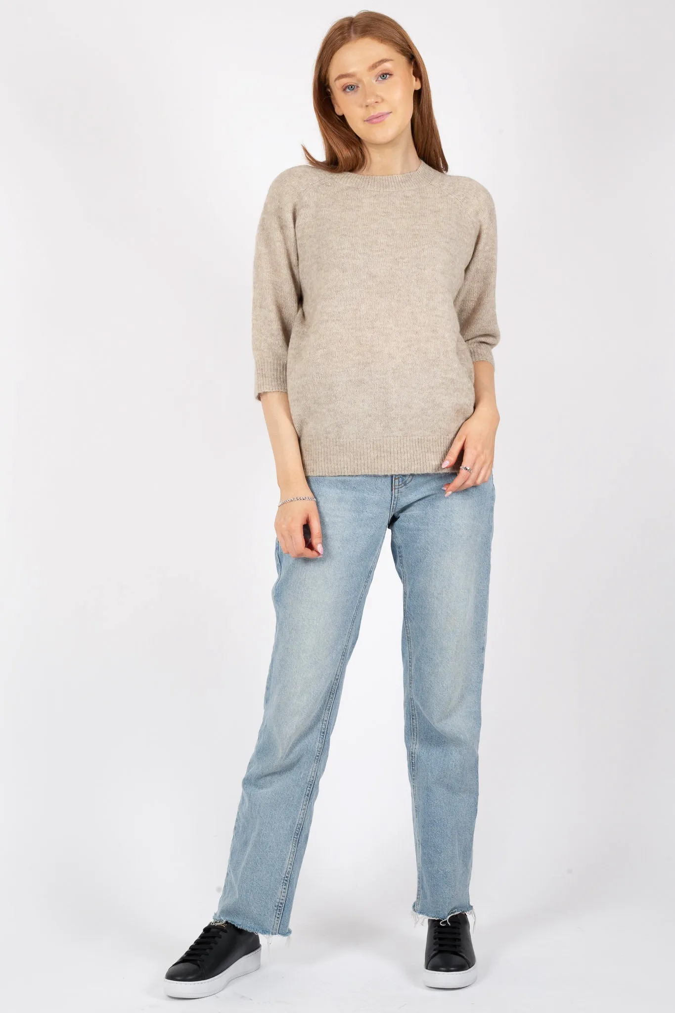 Aimeé Mohair 2/4 Pullover - Oatmeal