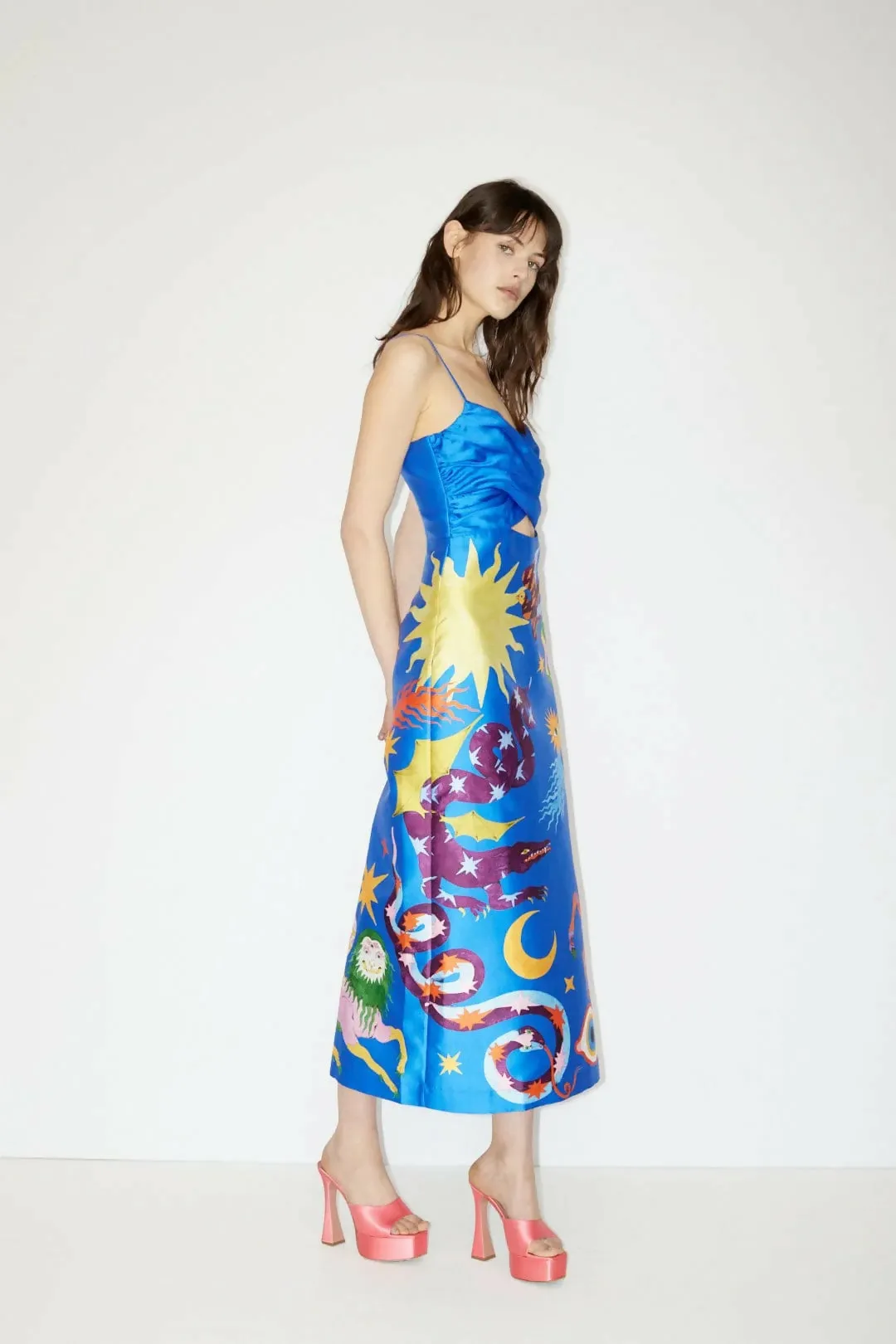 Alemais Guardian Midi Dress in Azure