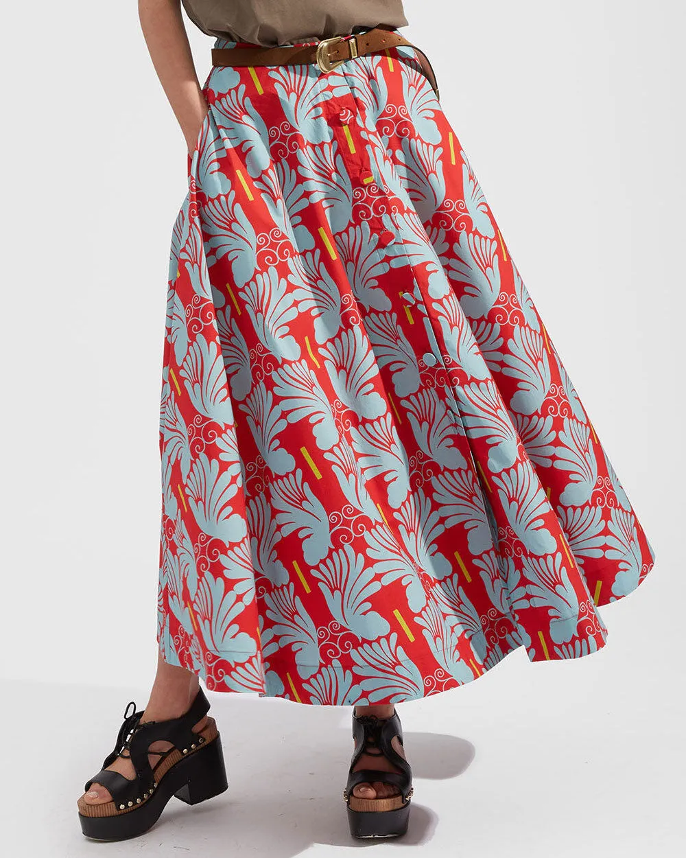 Ali Turchese Holiday Midi Skirt