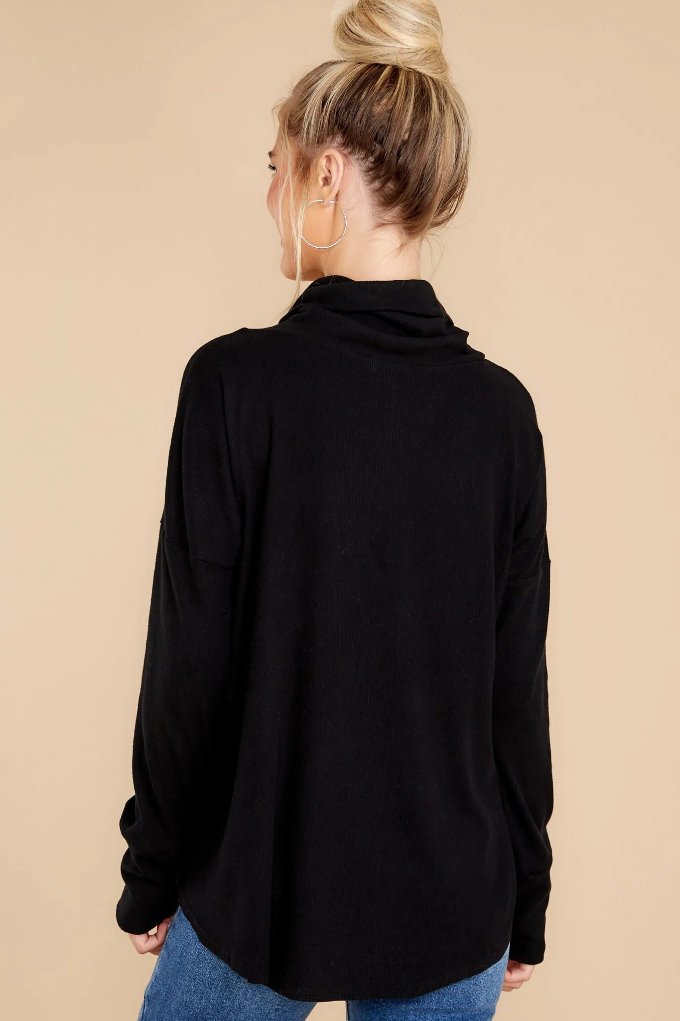 Always Stunning Black Turtleneck Sweater