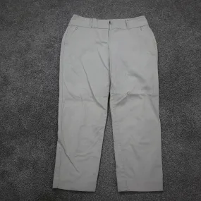 ANN Taylor Womens Straight Leg Dress Pant Mid Rise pockets Off White Size 8