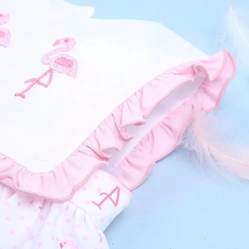 Babeeni Flamingo embroidery baby dress