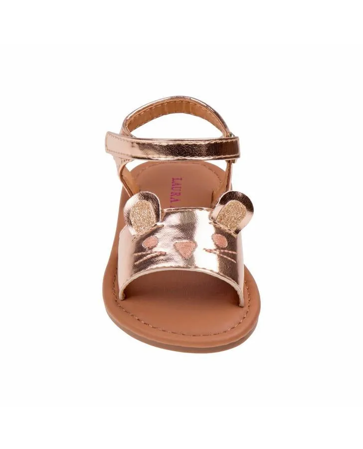 Baby Mouse Champagne Sandals for Toddler Girls