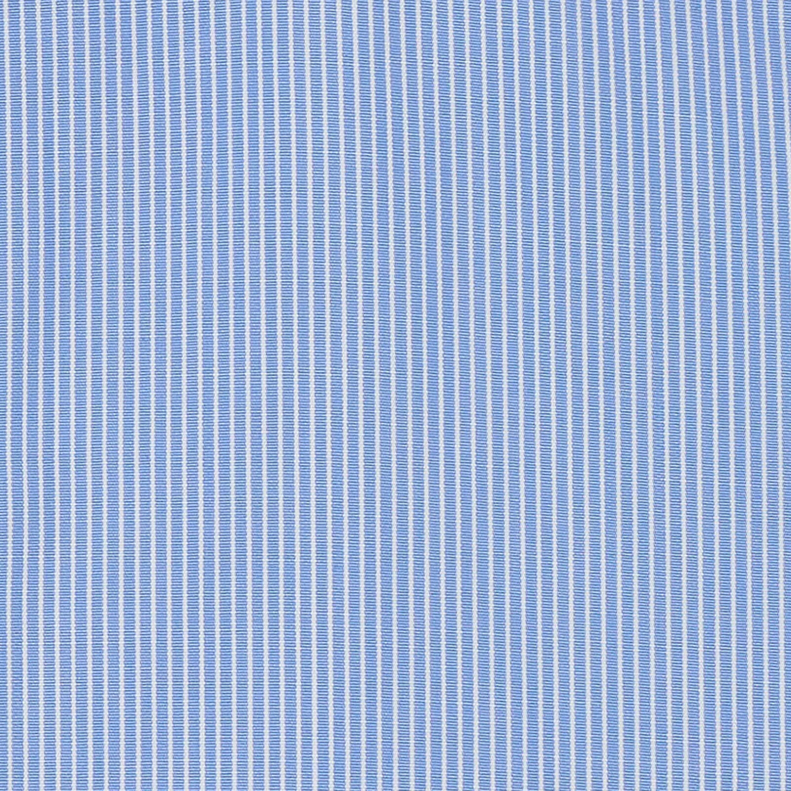 BESPOKE ATHENS Handmade Blue Striped Cotton Poplin Dress Shirt EU 45 NEW US 18