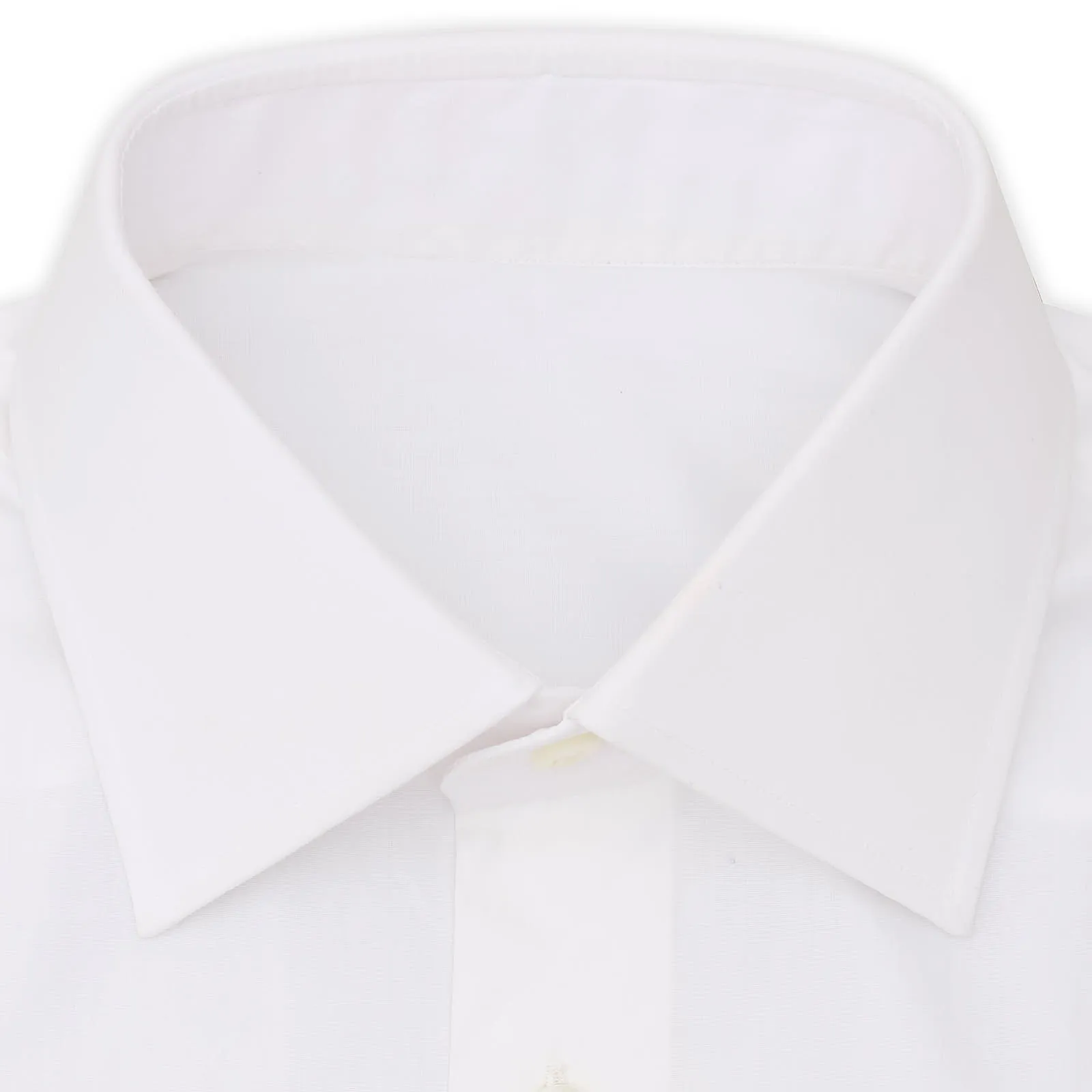 BESPOKE ATHENS Handmade White Cotton Poplin Dress Shirt EU 38 NEW US 15