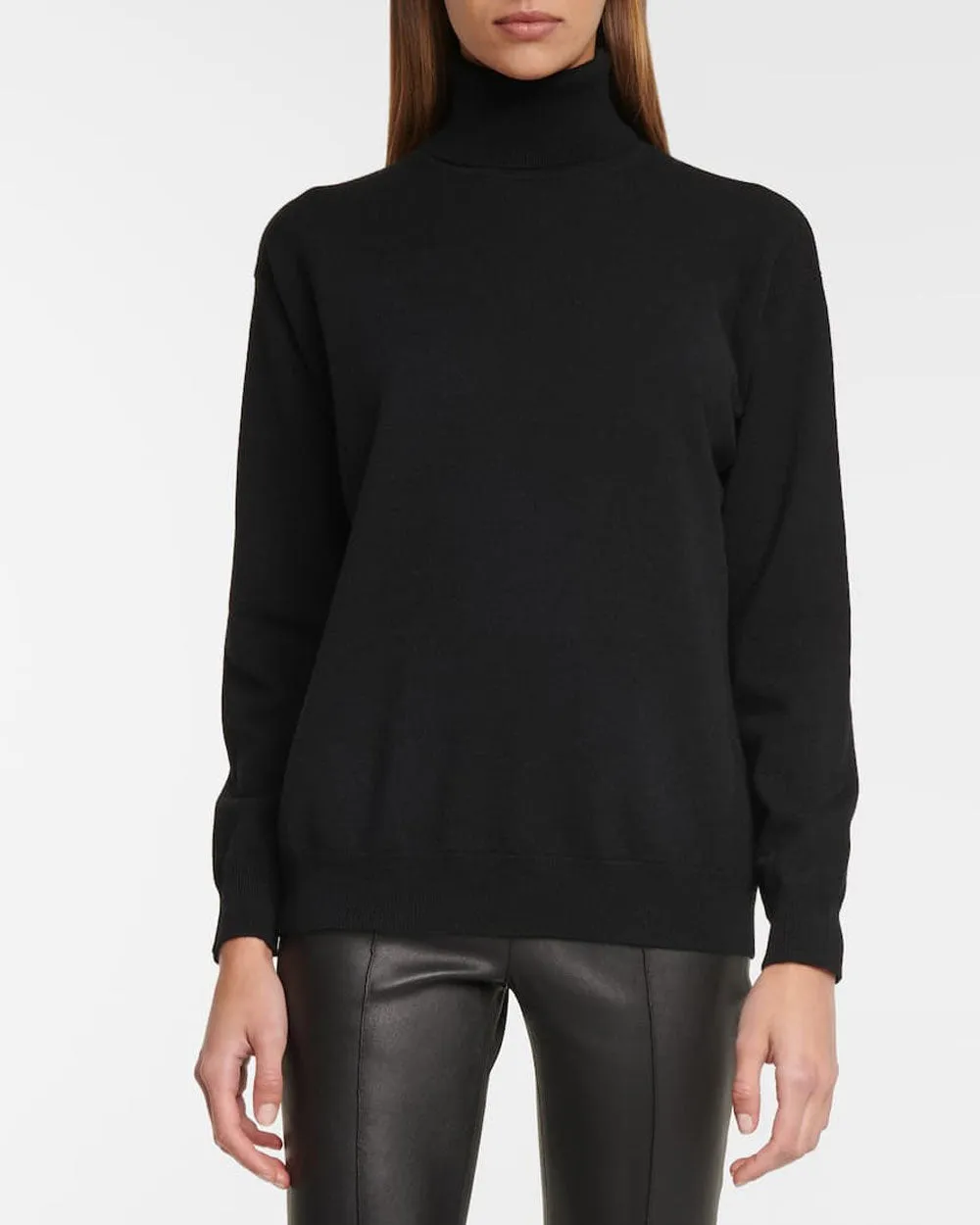 Black Cashmere Turtleneck Sweater