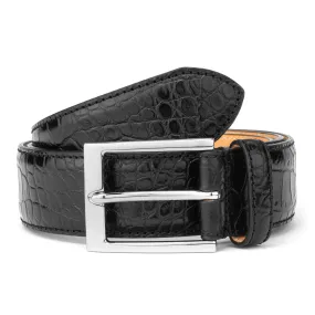 Black Croc Effect Belt