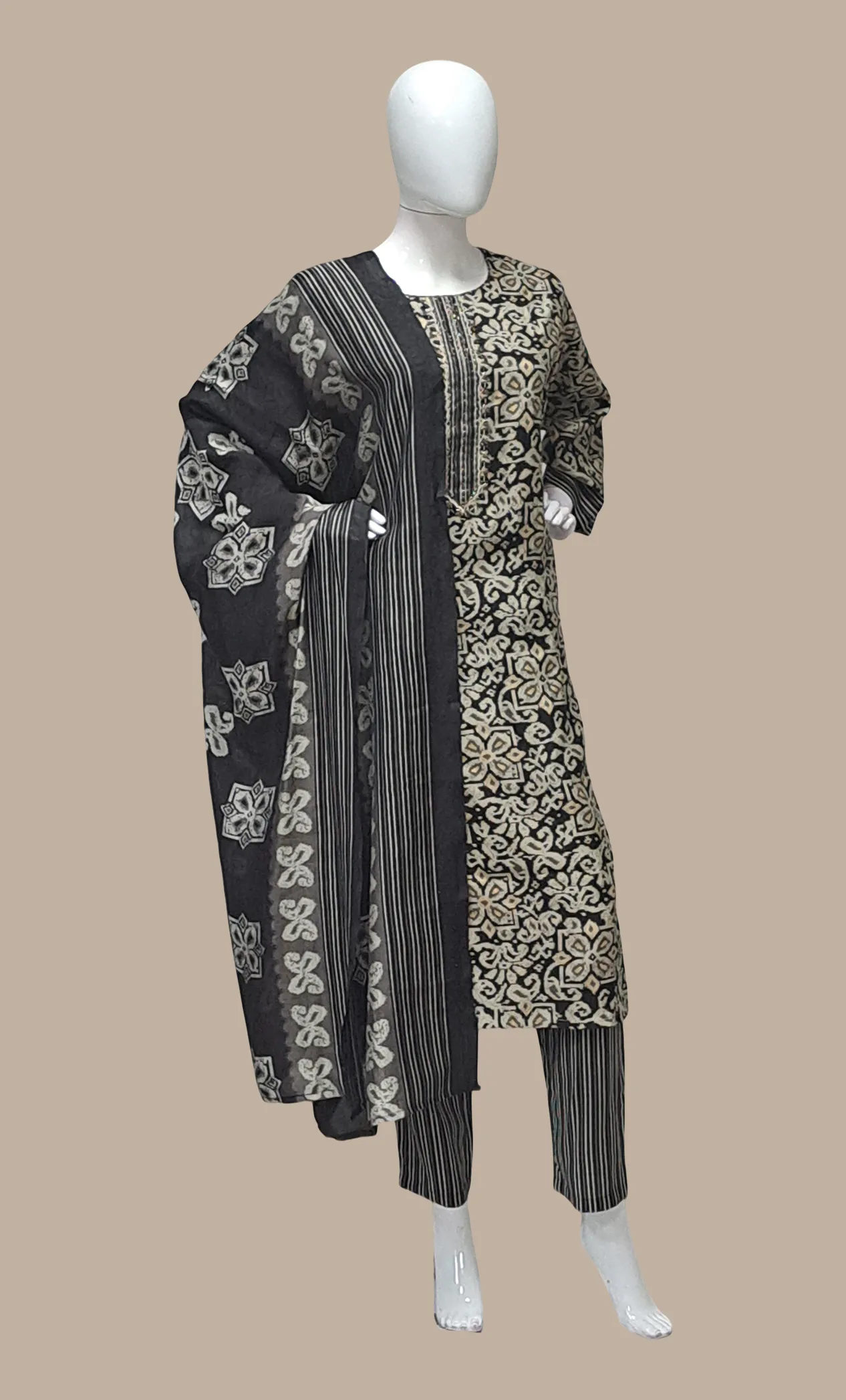 Black Printed Punjabi