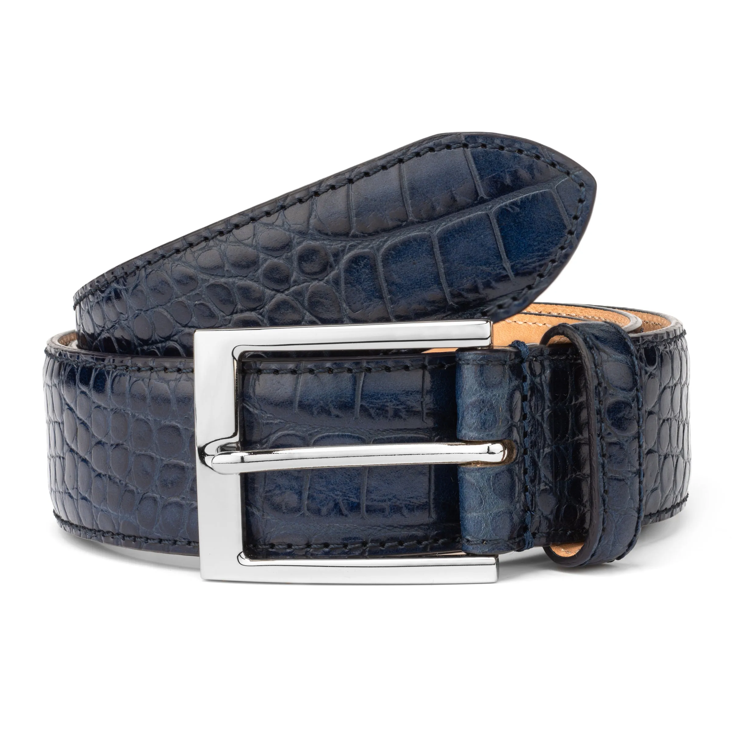 Blue Croc Effect Belt