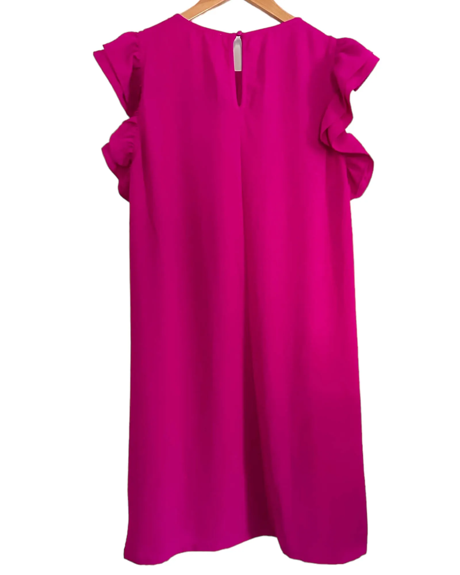 Bright Winter Orchid Ruffle Sleeve Dress