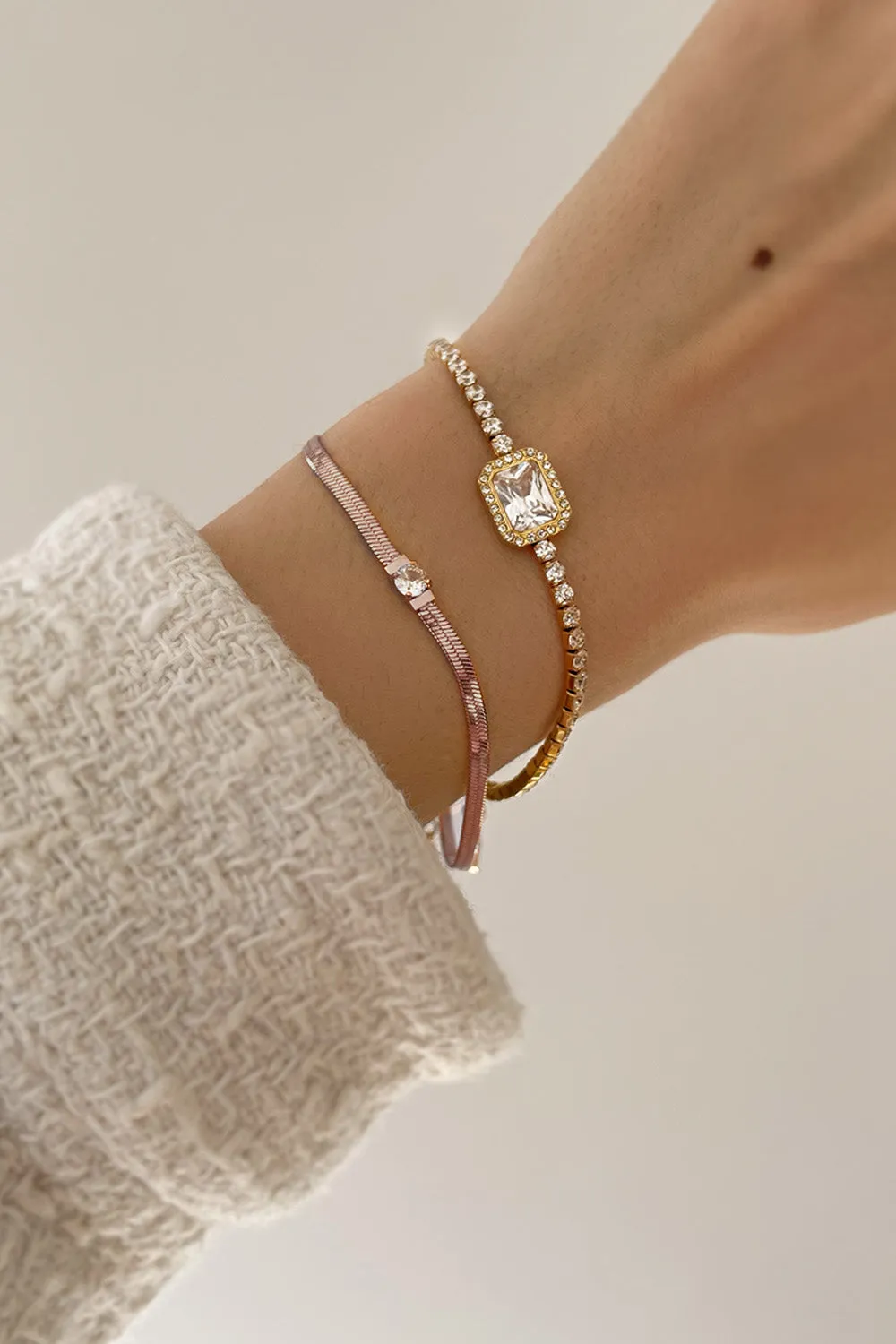 Brilliant Sleek Bracelet Champagne