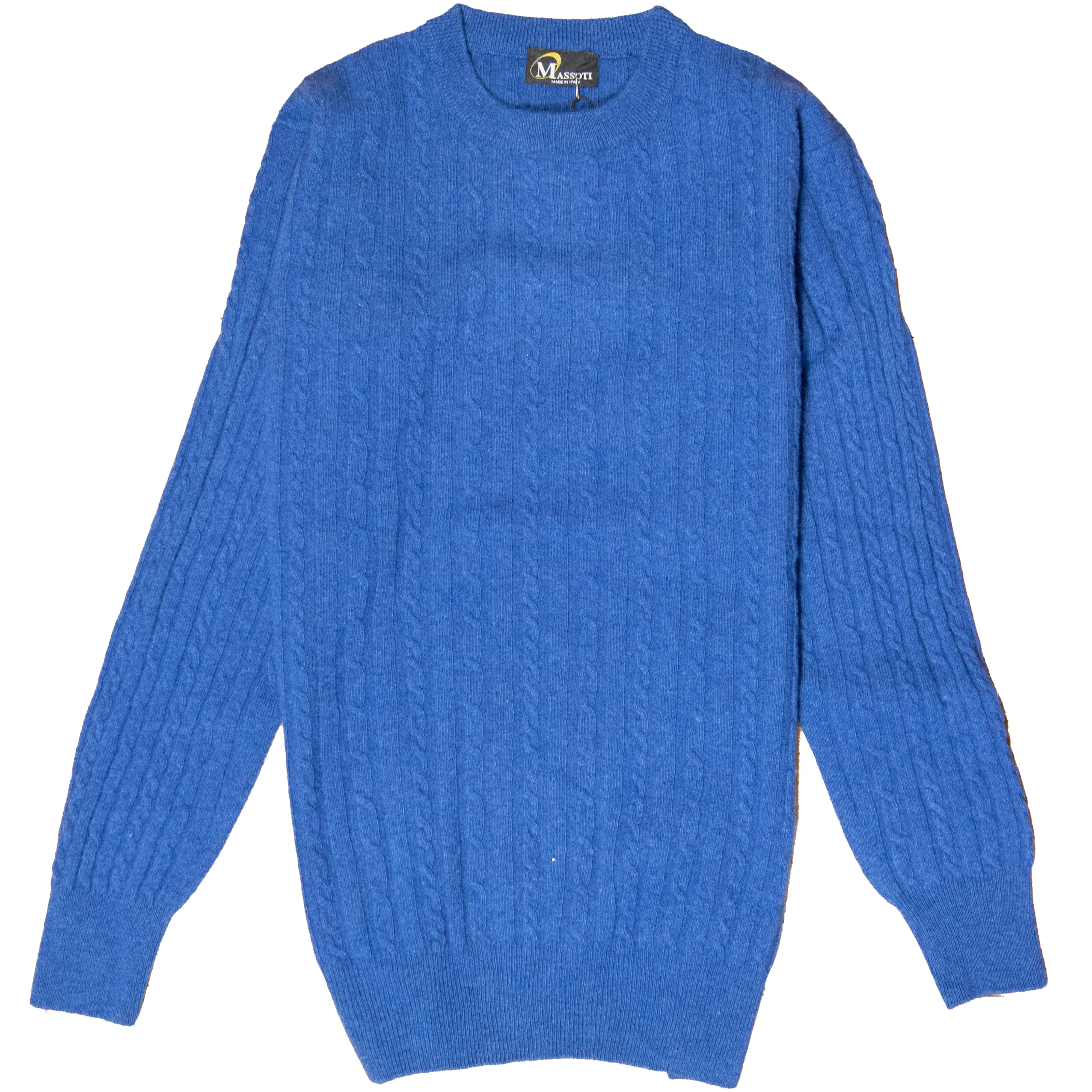 Cabled Crew Neck Lambswool Pullover