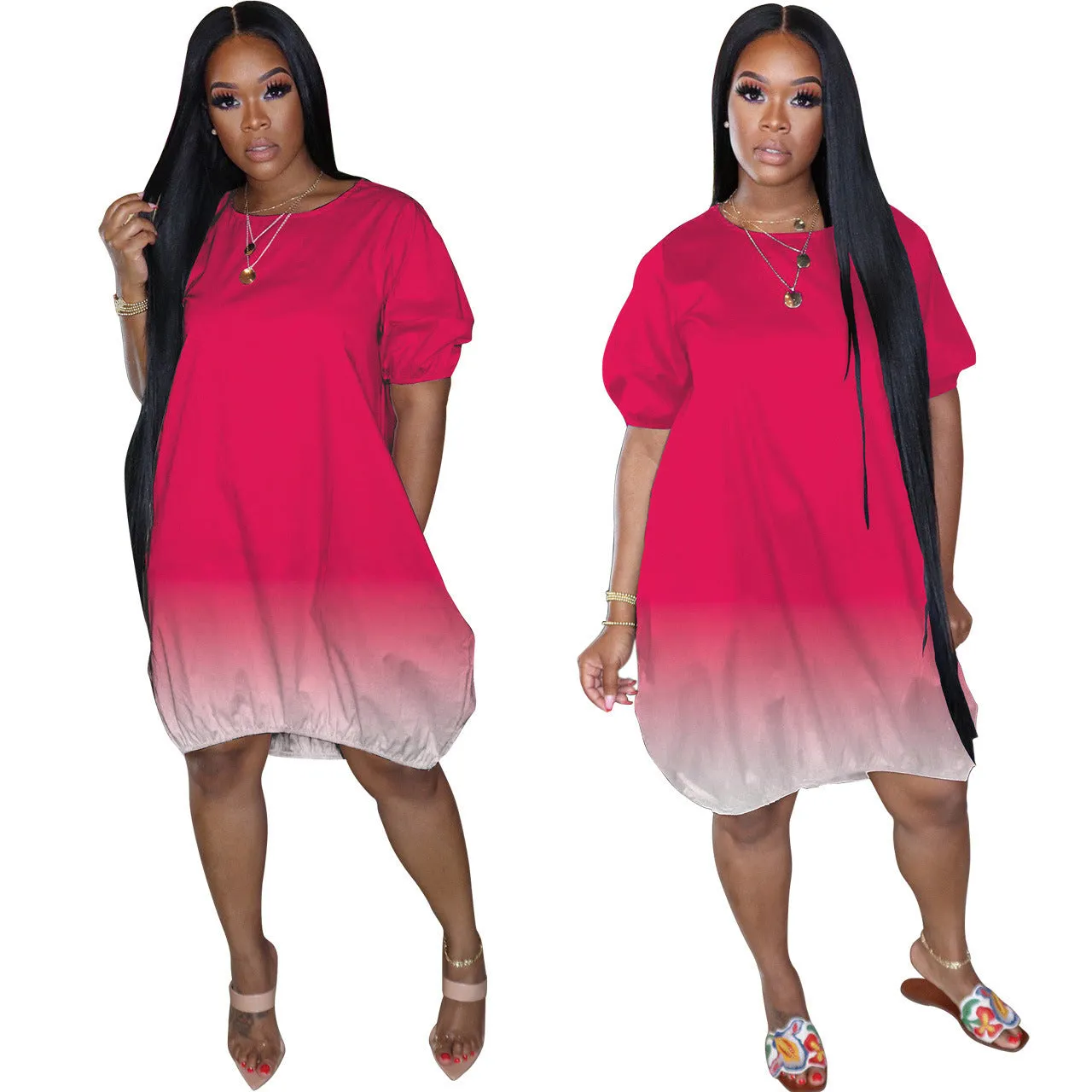 Casual Women's Gradient Dress