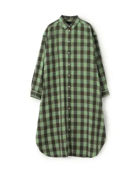 Check Long Shirt Dress