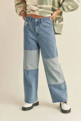 Denim Combo Pants Denim