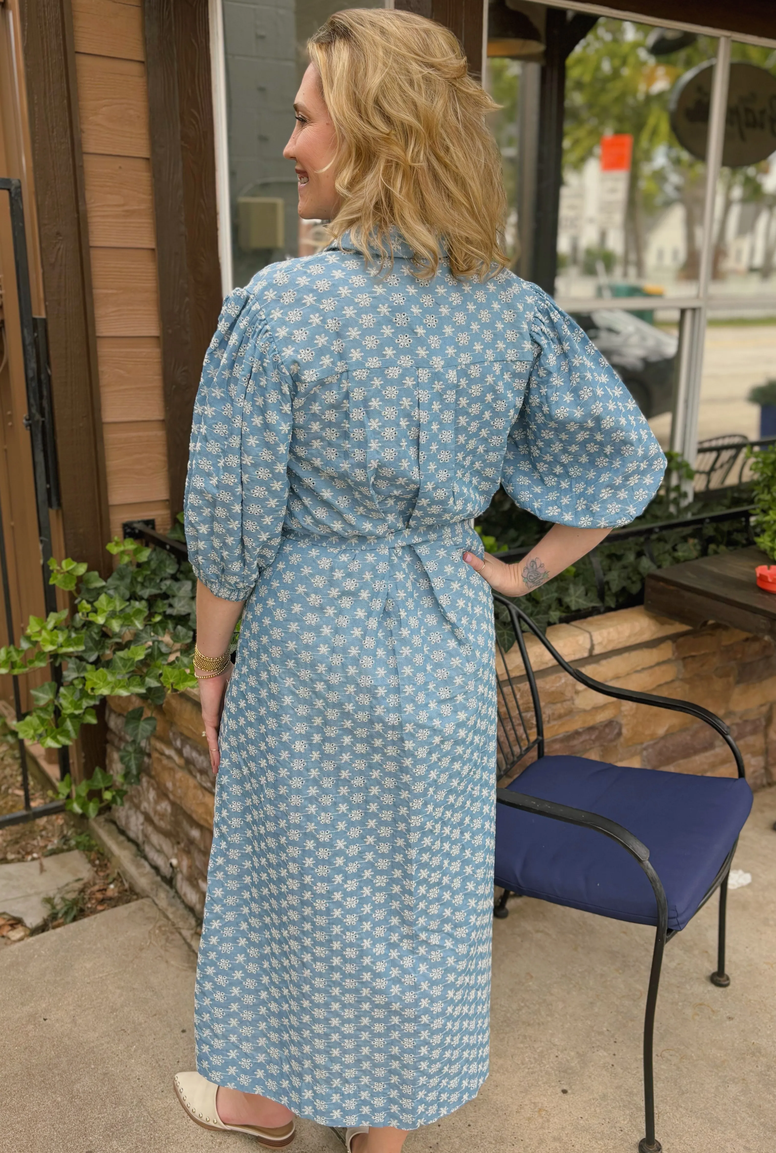 DENIM DAISY DRESS