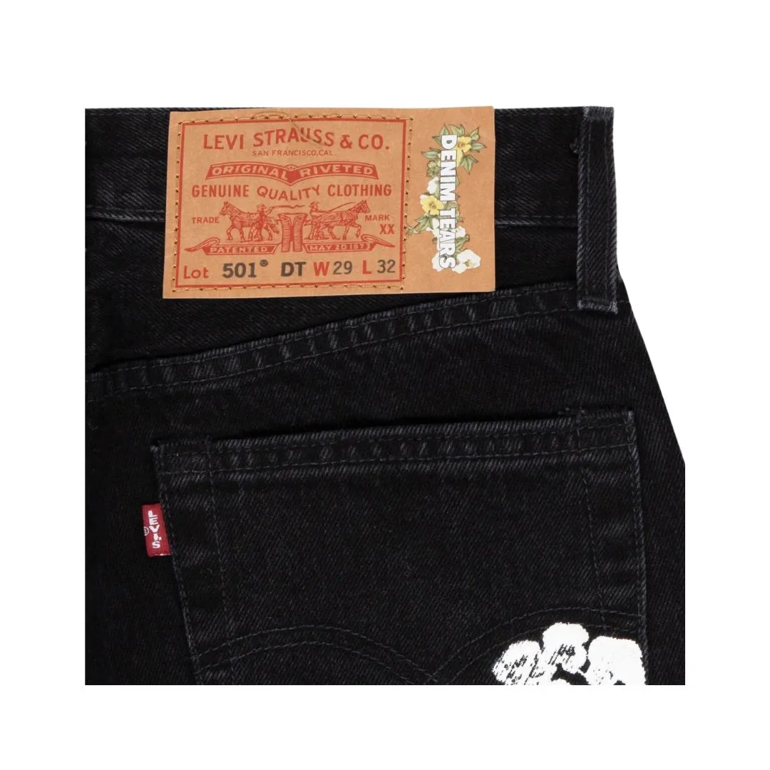 DENIM TEARS X LEVIS COTTON WREATH JEANS BLACK