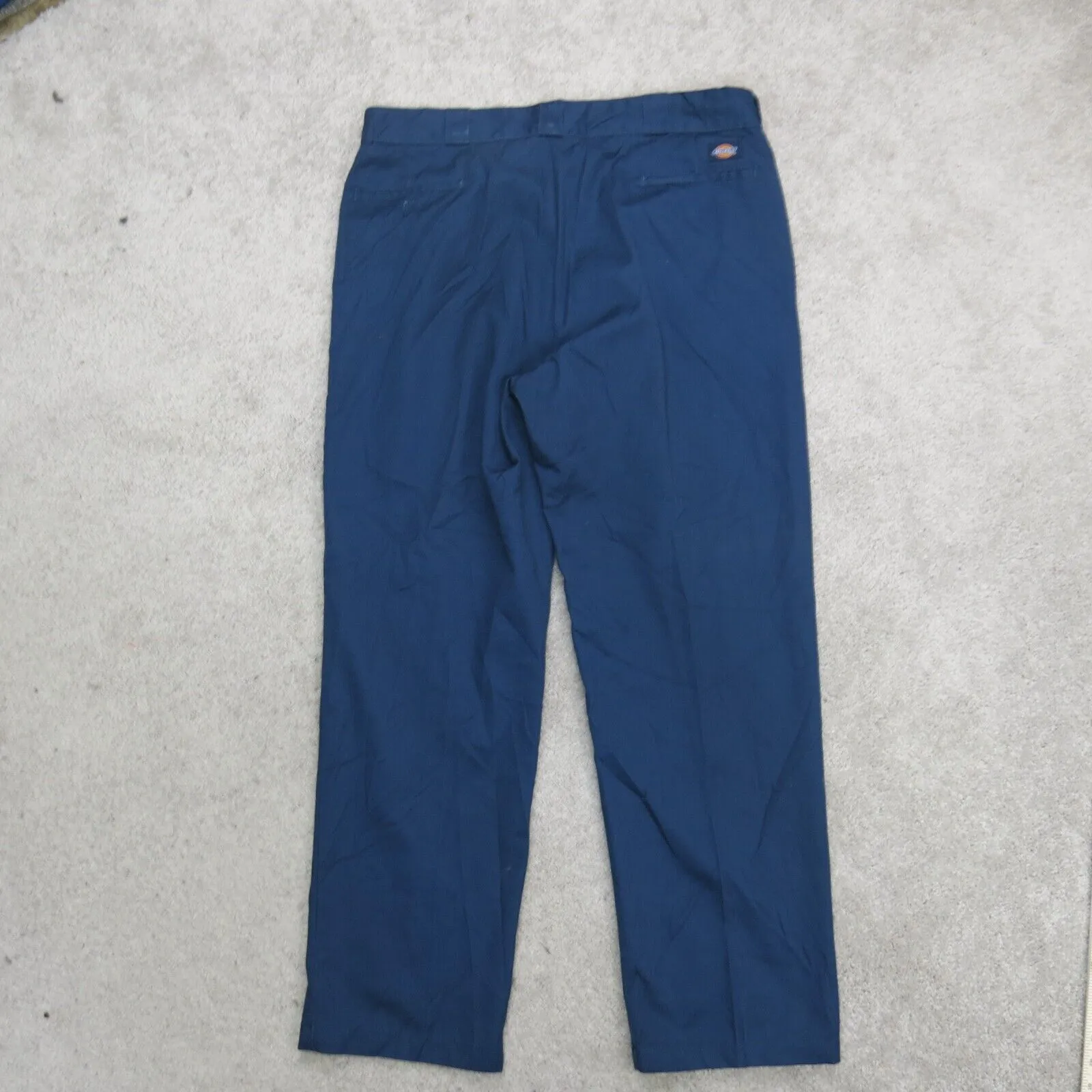 Dickies Mens Dress Pants Straight Leg Pleated High Rise Pocket Blue Size W40XL32