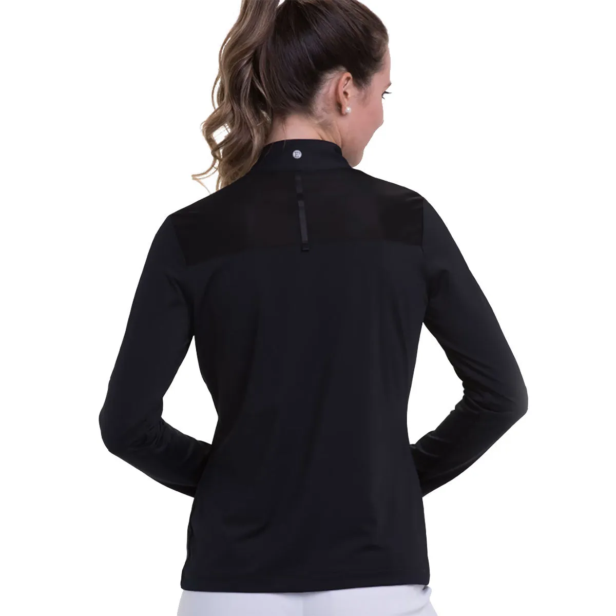 EP New York Zip Mock Long Sleeve Womens Golf Pullover