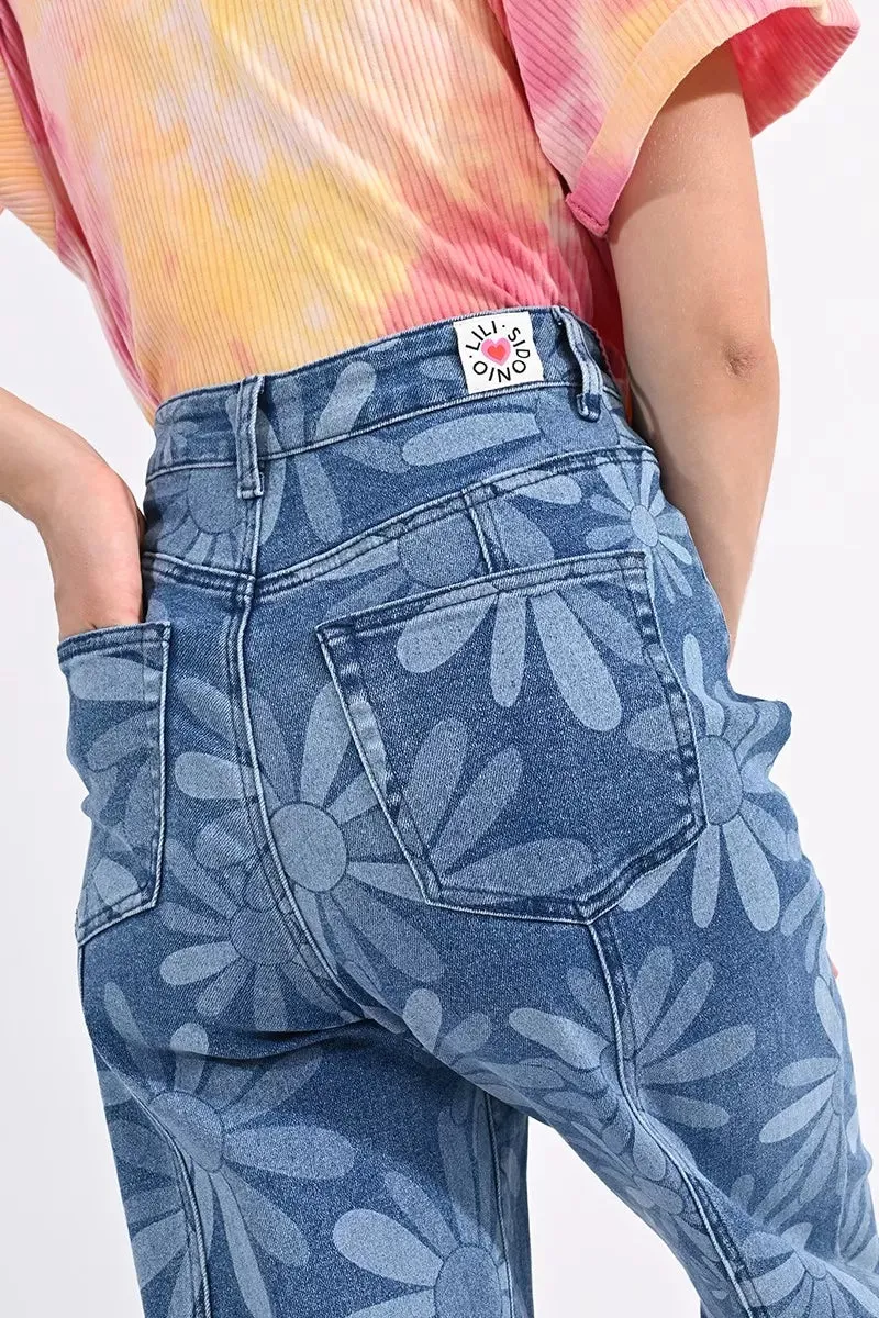 Flower Power Denim Pant