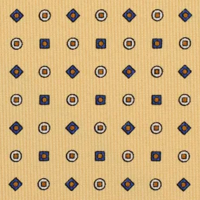 Geometrical Silk Bespoke Tie - Honey