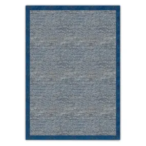 Grey with navy blue border kilim