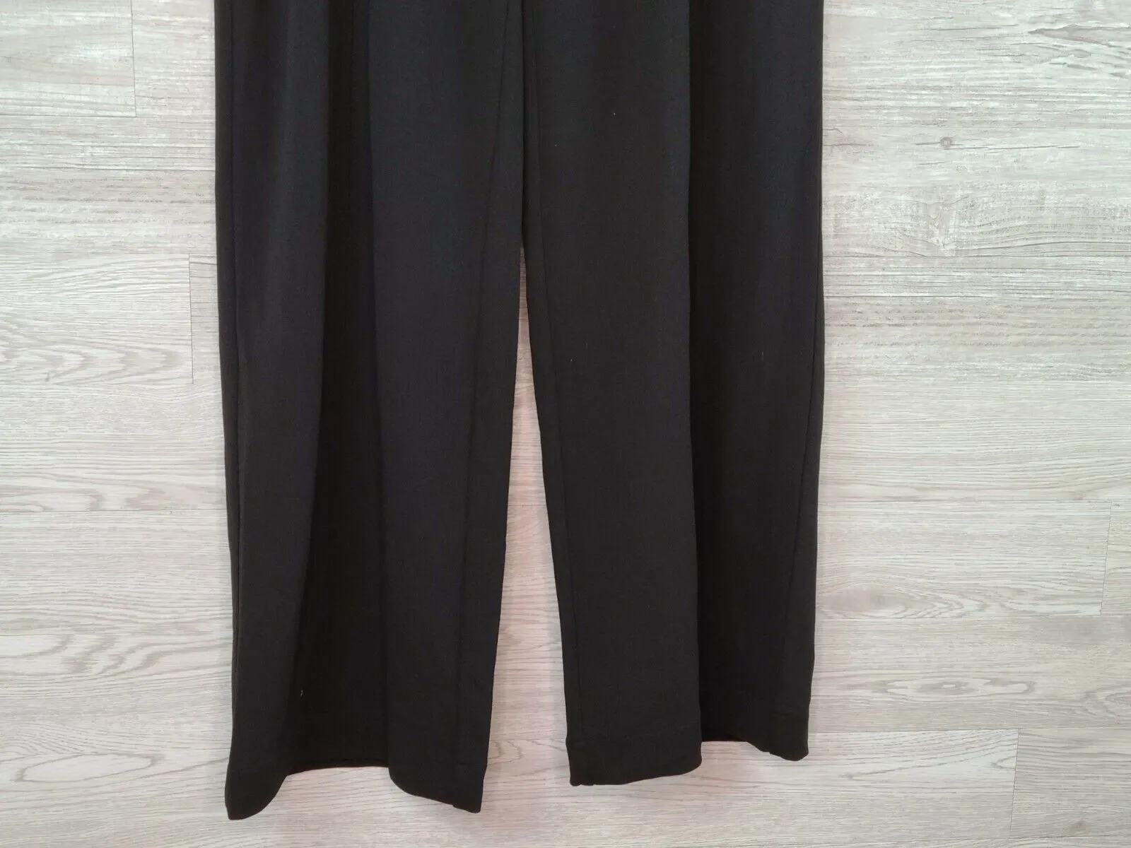 INC Women's Black Side-Belt Wide-Leg High-Rise Dress Pants Size 8