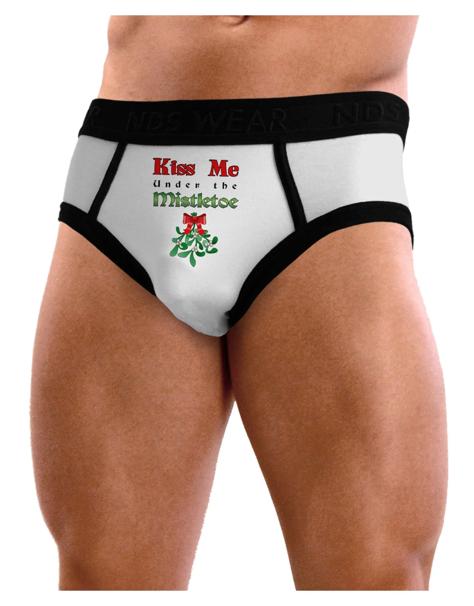 Kiss Me Under the Mistletoe Christmas Mens NDS Wear Briefs Underwear