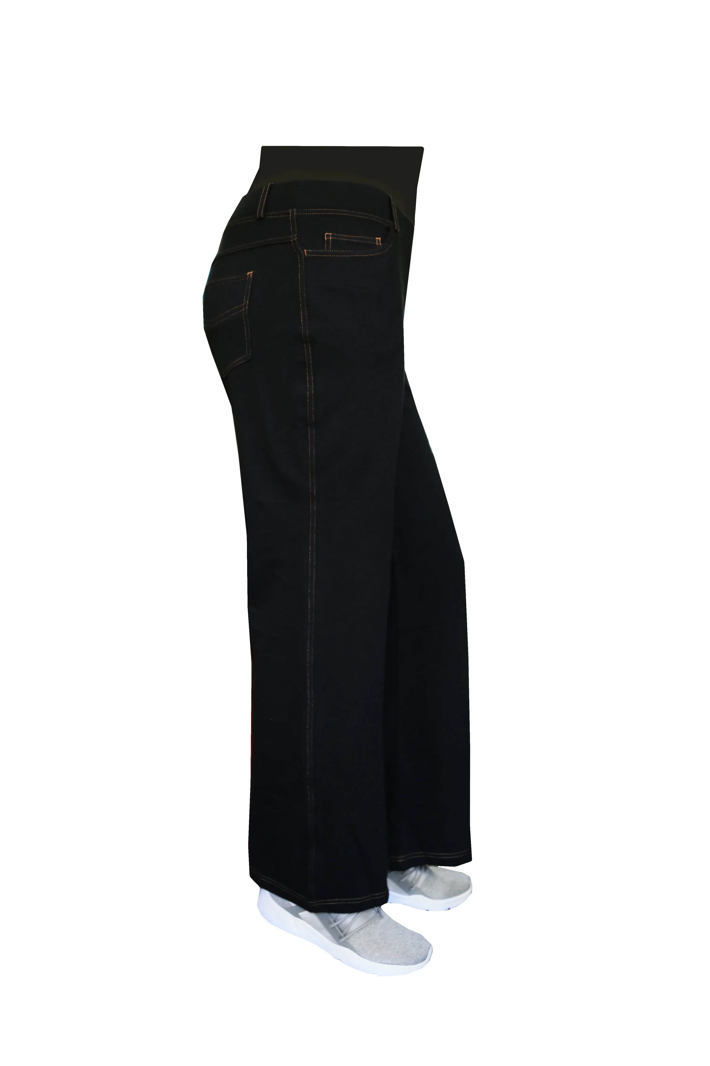 La Cera Plus Size Stretch Knit Wide Leg Pant