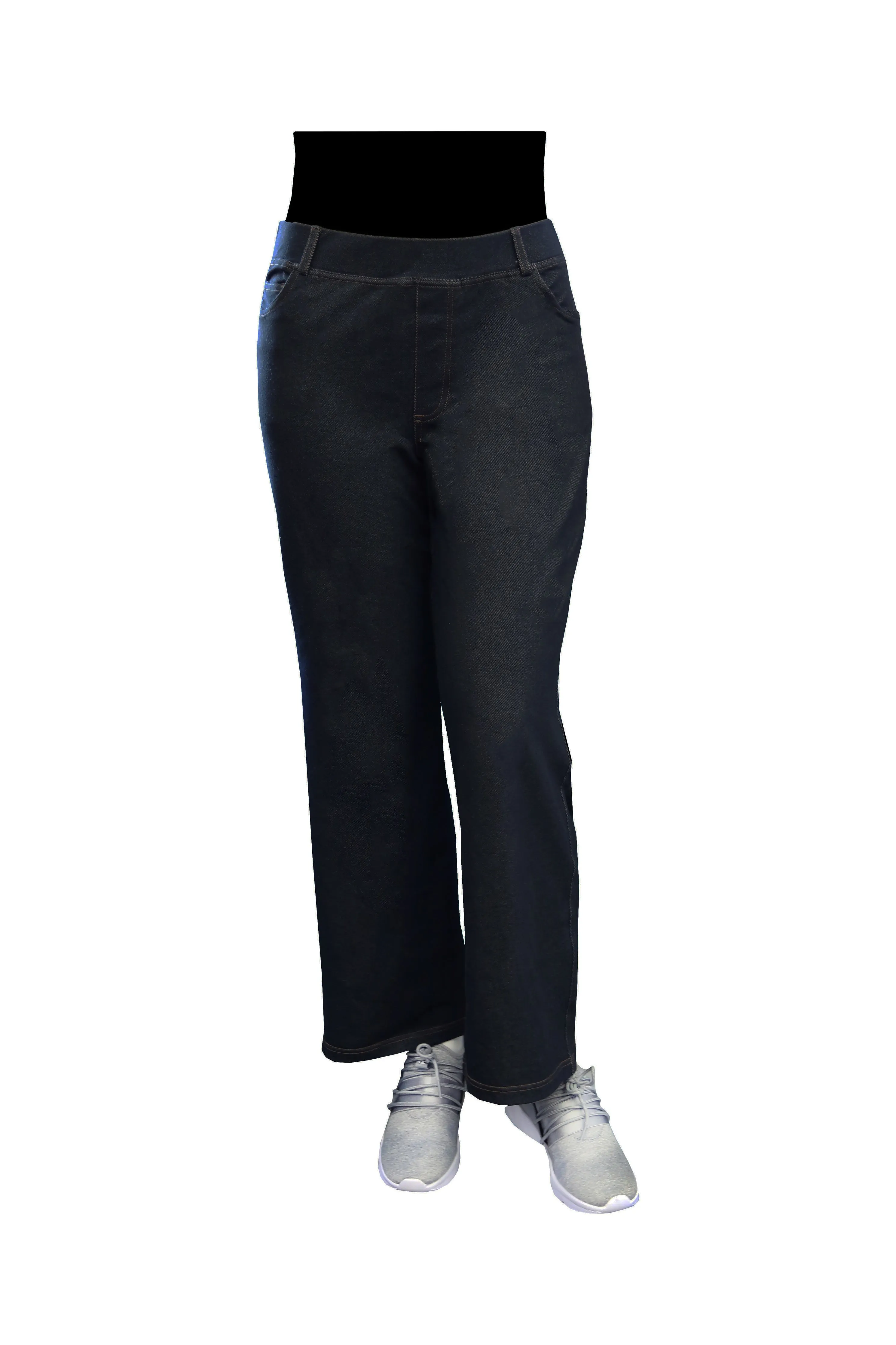 La Cera Plus Size Stretch Knit Wide Leg Pant