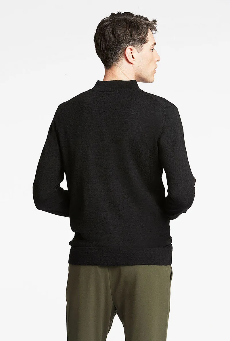 LINDBERGH MERINO WOOL HALF ZIP KNITWEAR