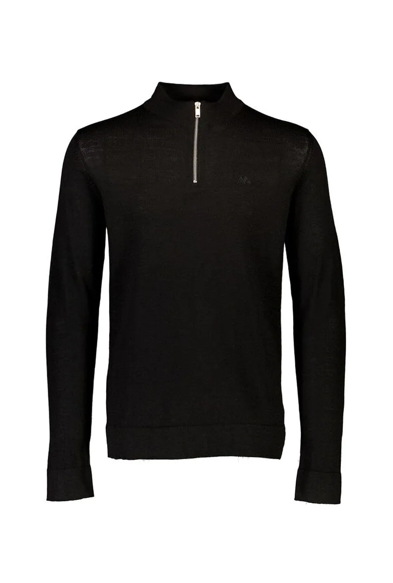 LINDBERGH MERINO WOOL HALF ZIP KNITWEAR