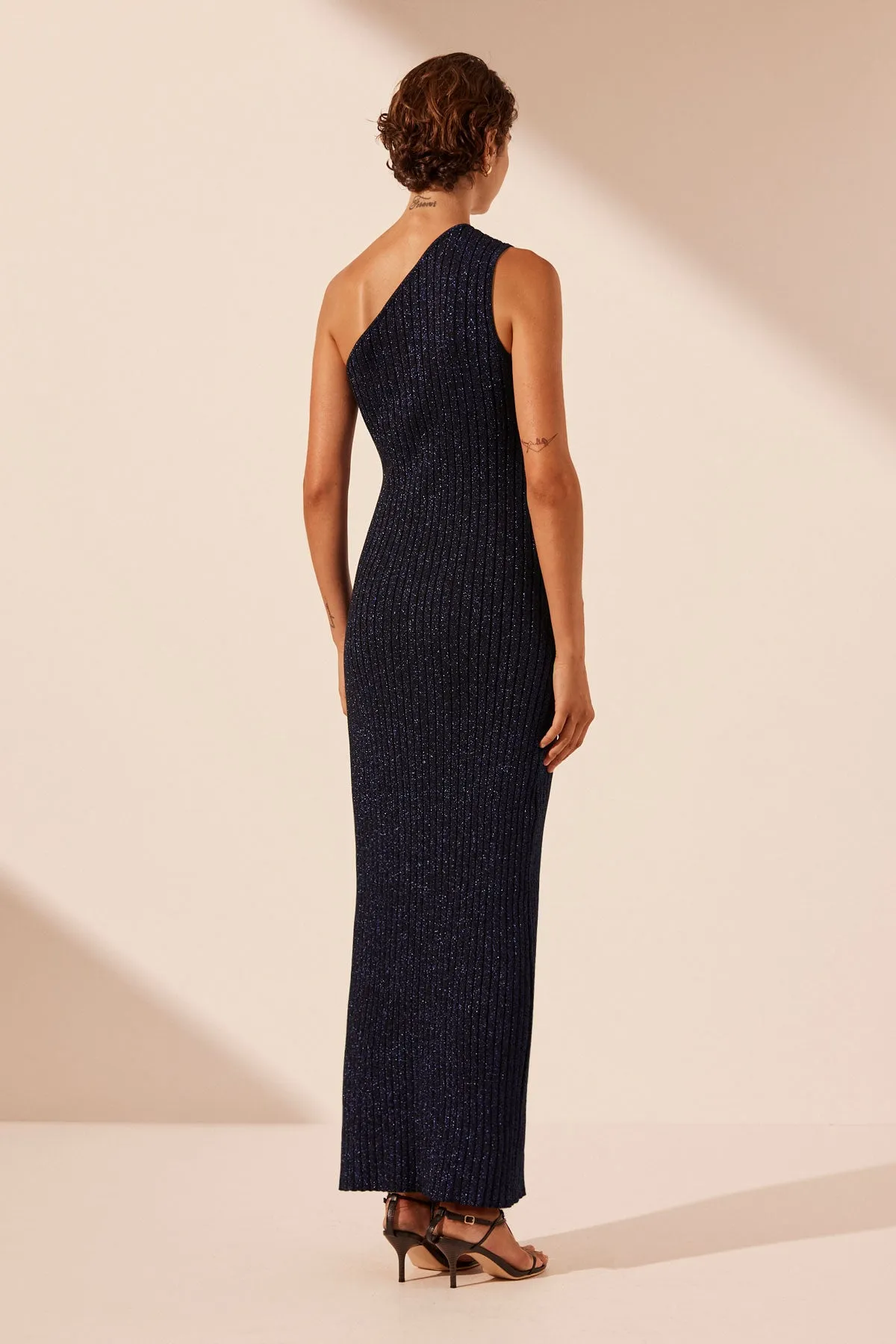 LIVIA ONE SHOULDER MAXI DRESS - NIGHT SKY