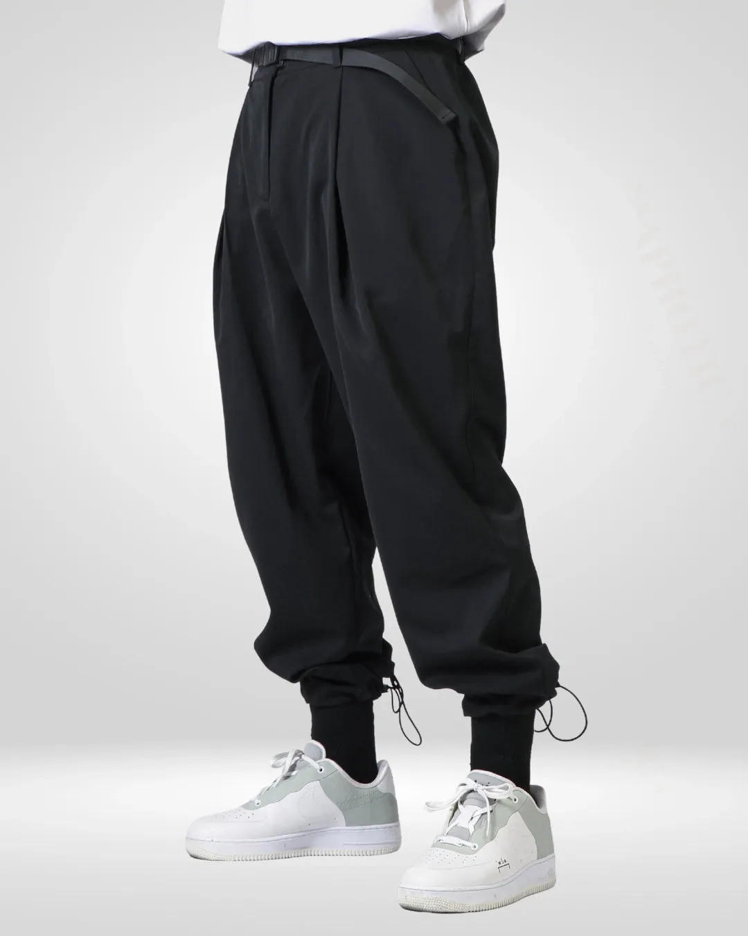 Loose Fit Drawstring Hem Pants