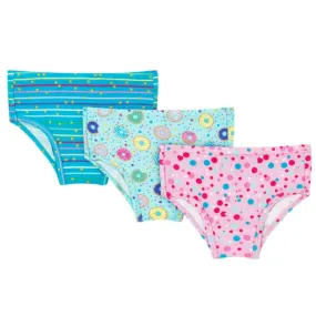 Macaron   Me Bamboo Girls Underwear Set - Turquoise Donuts