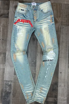 Mackeen- Bowie denim pants (lt blue)