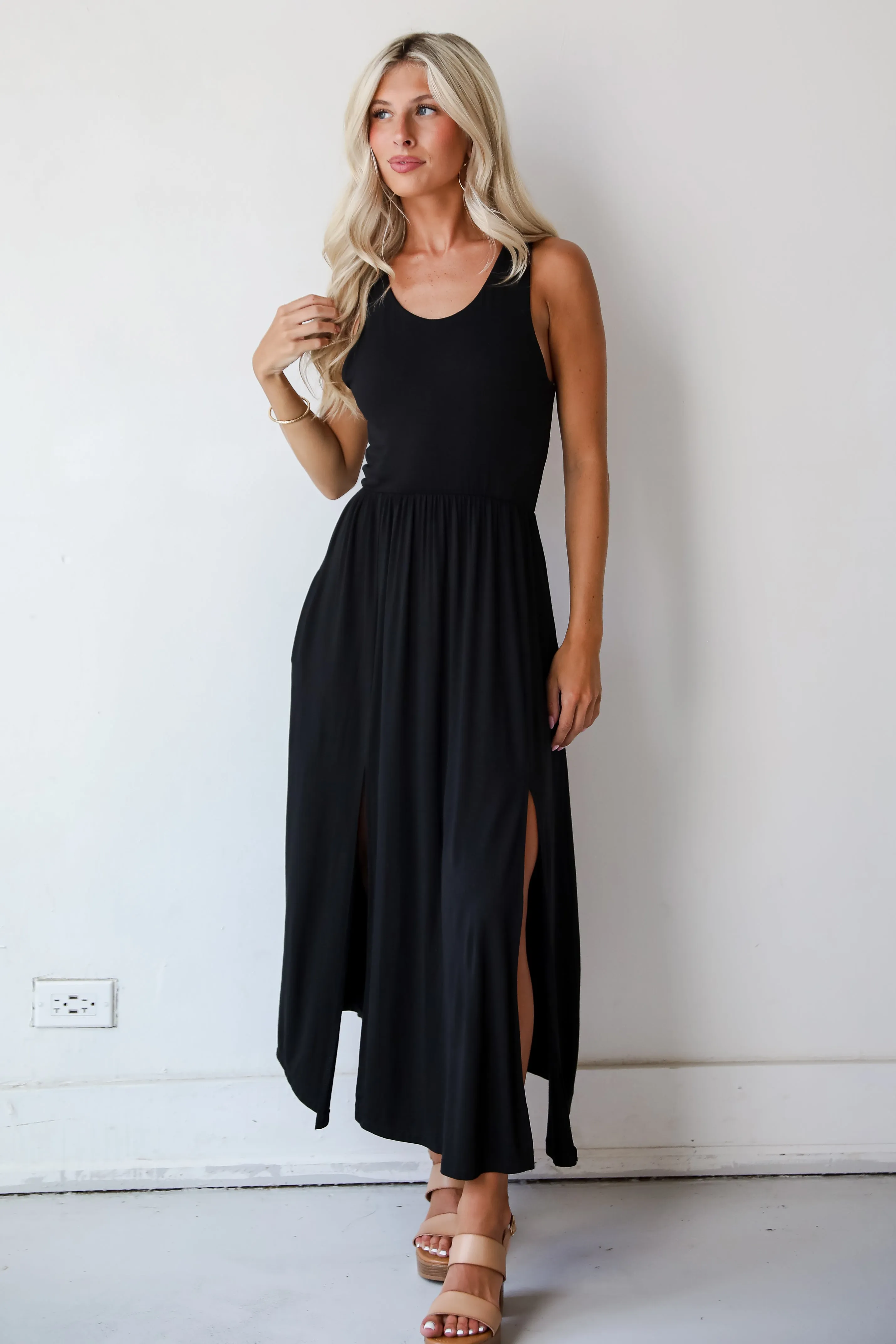 Majorly Sophisticated Black Maxi Dress