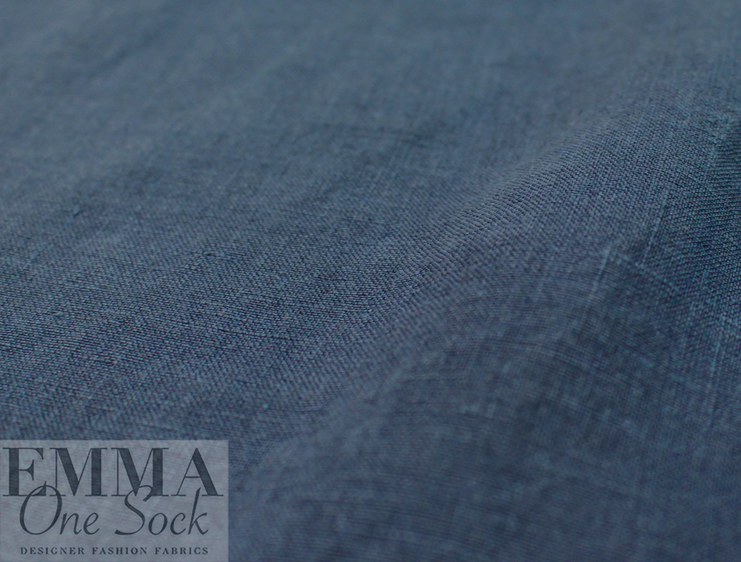 medium-light weight tumbled linen - marine