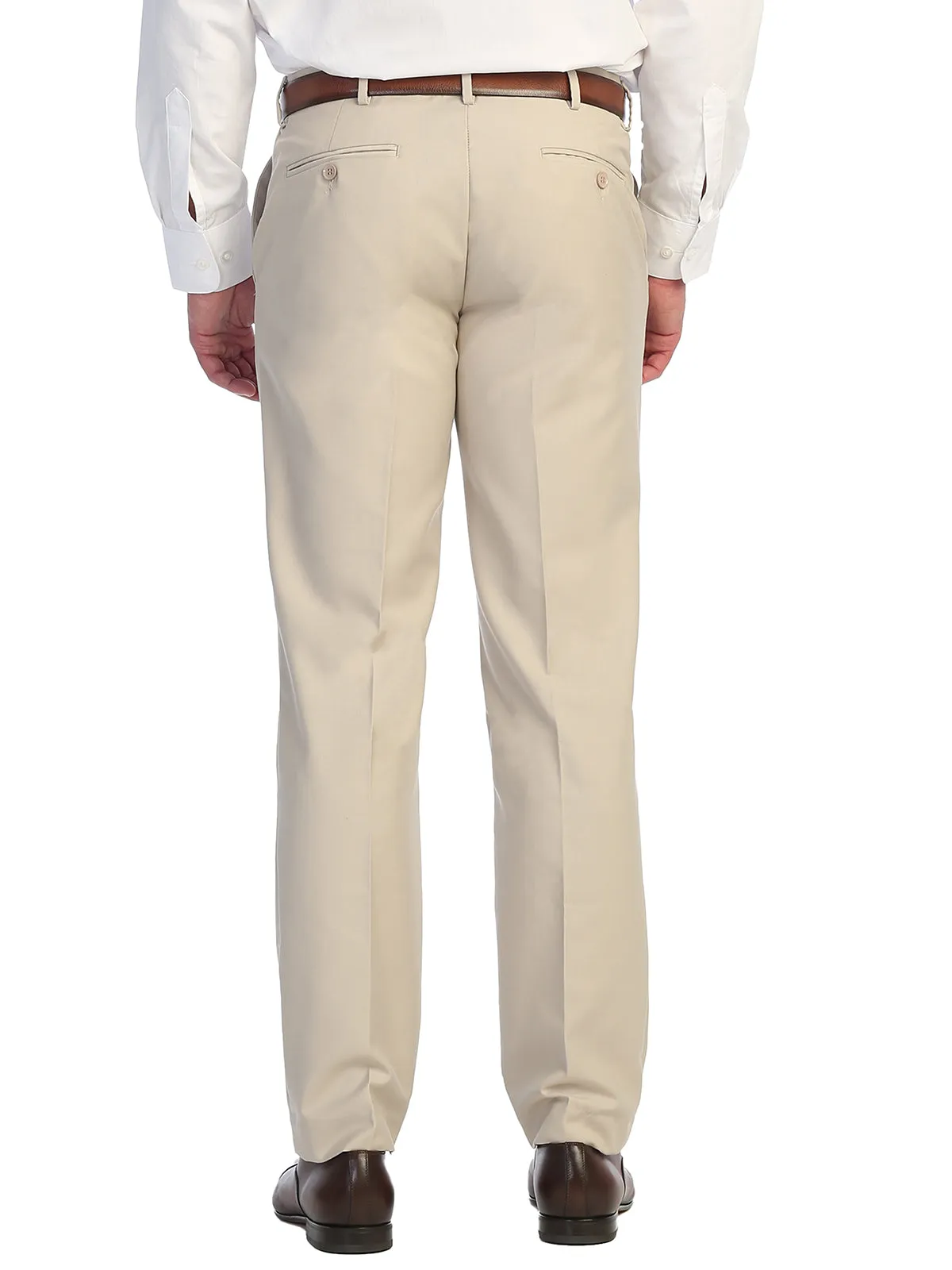 Men's Expandable Waist Dress Pants, Beige