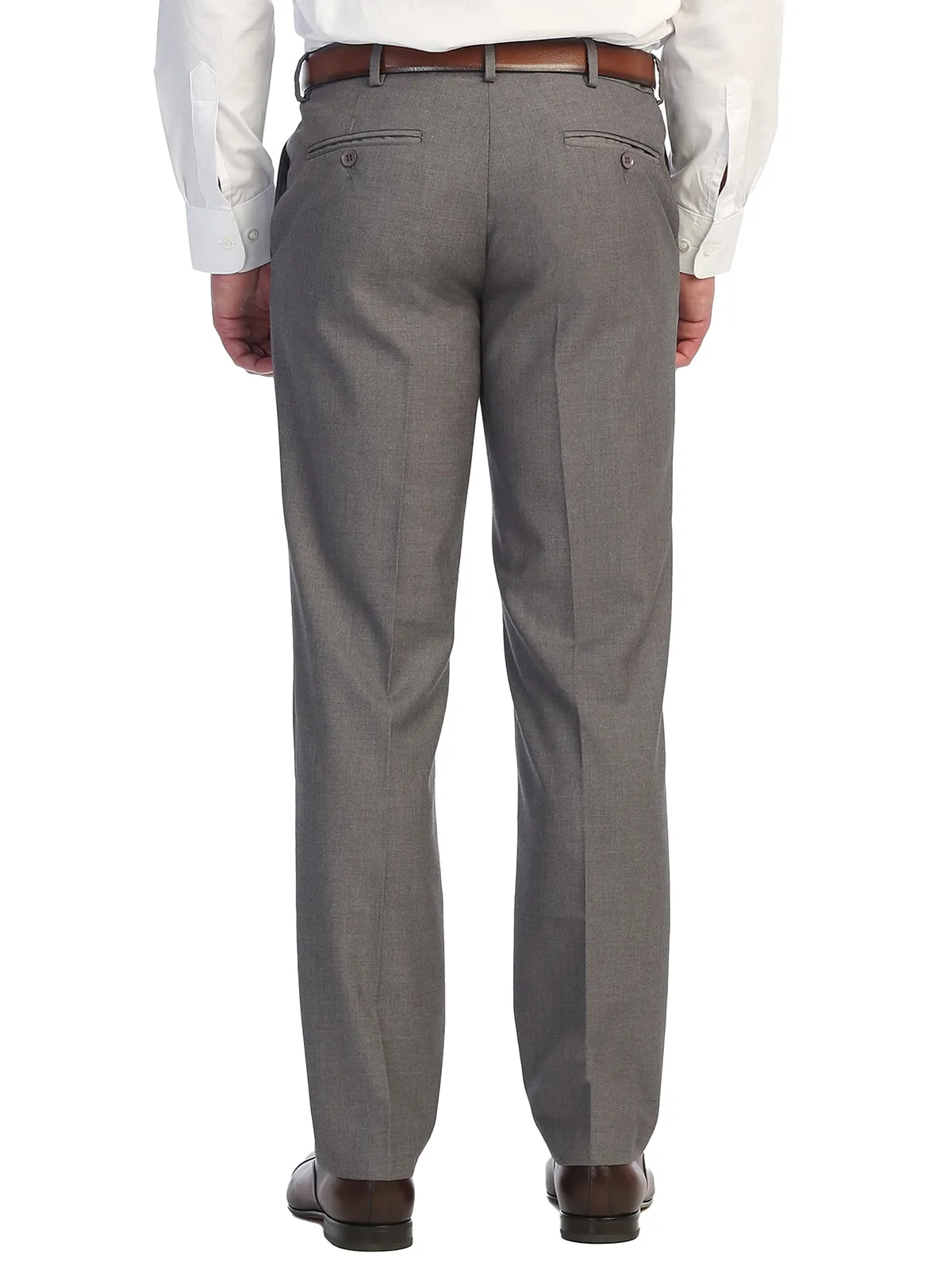 Men's Expandable Waist Dress Pants, Light Gray