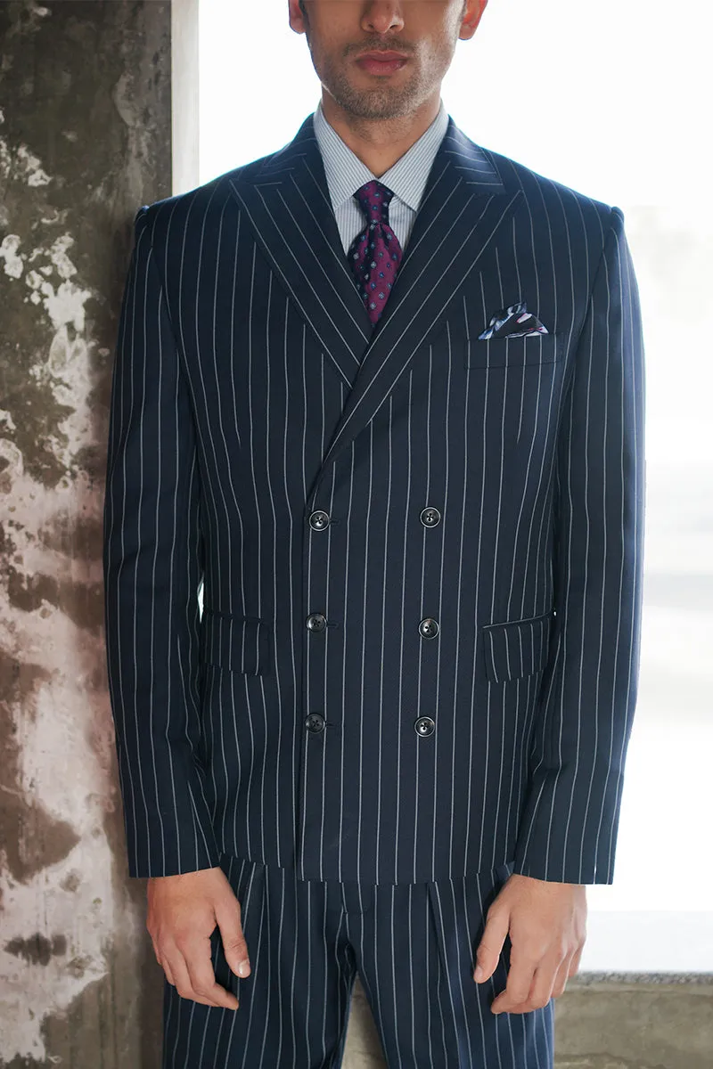 Midnight Blue Double Breasted Suit