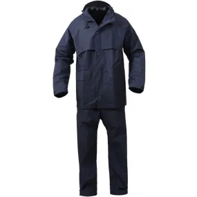 Navy Blue - Microlite 2-Piece Pants Shirt Lightweight Rain Suit