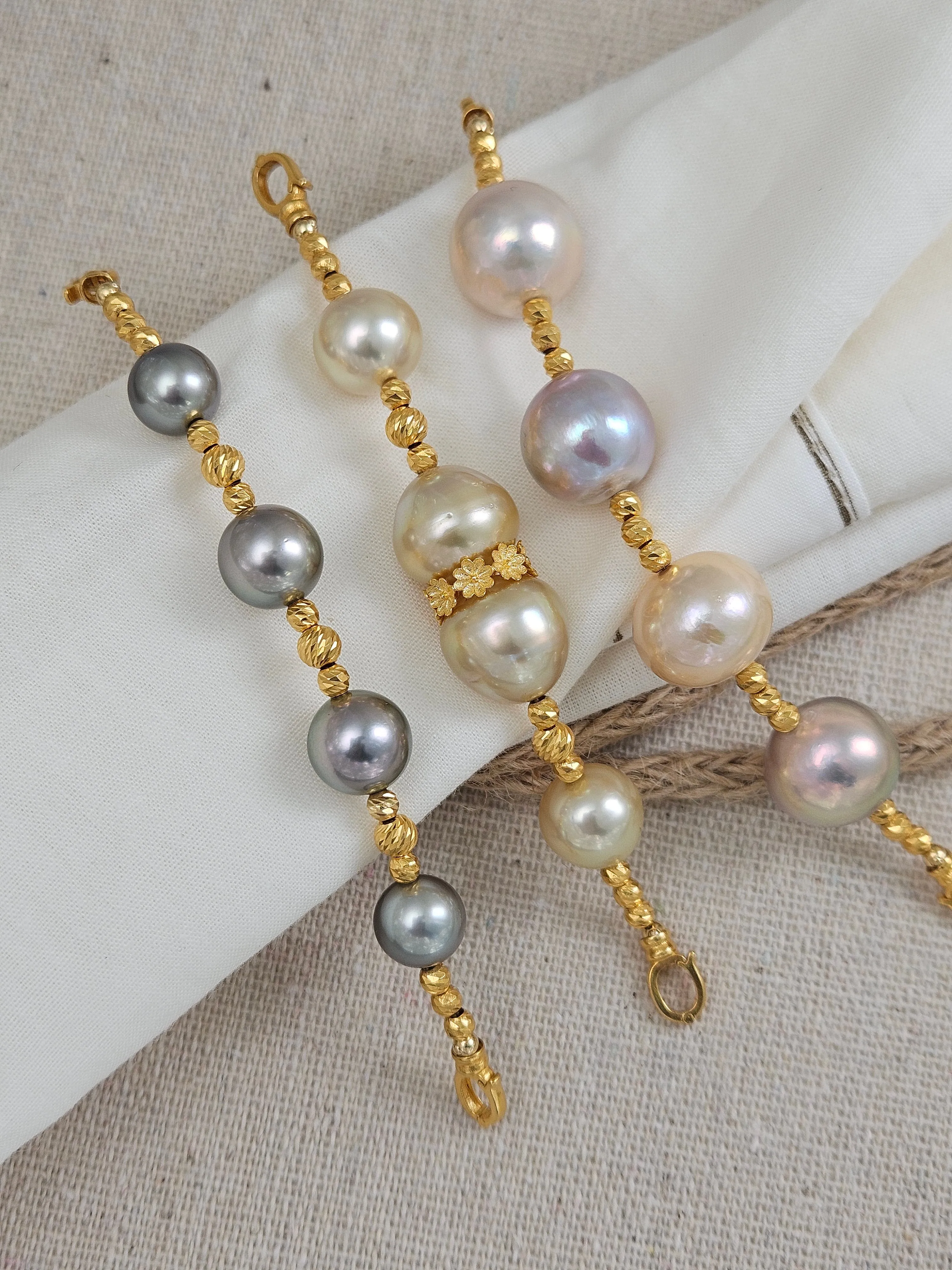 Necklace Extender - Freshwater Edison Pearls 18K Gold