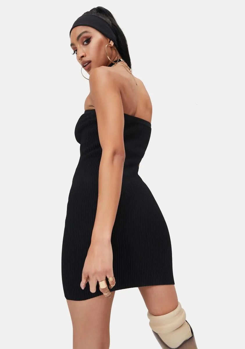 Night Pop To The Top Sweater Tube Dress