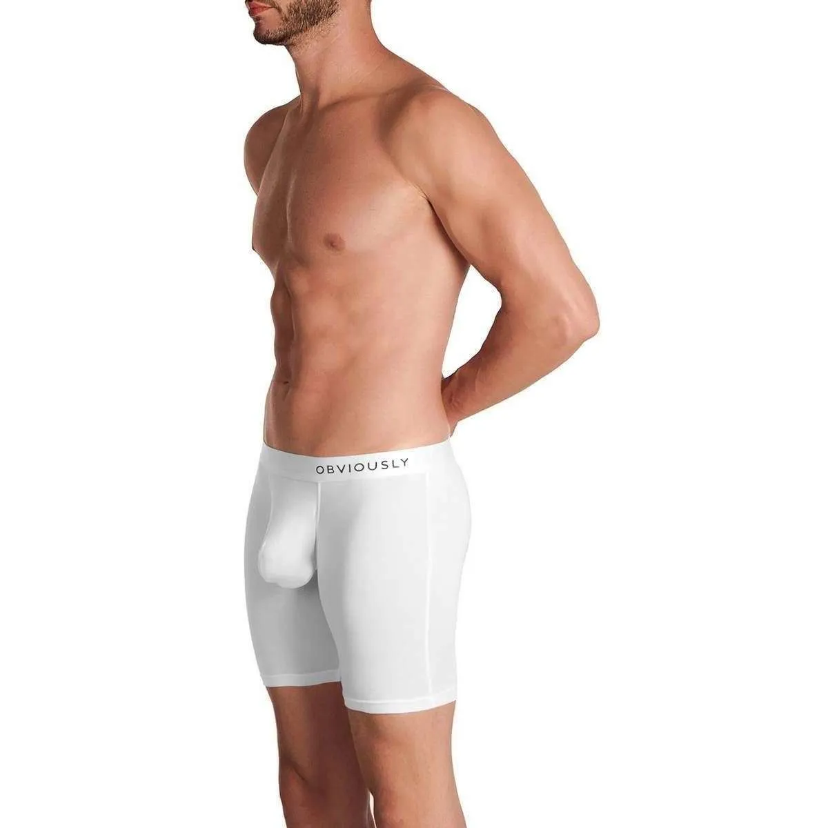 Obviously Primeman AnatoMAX Boxer Brief 6inch Leg - White