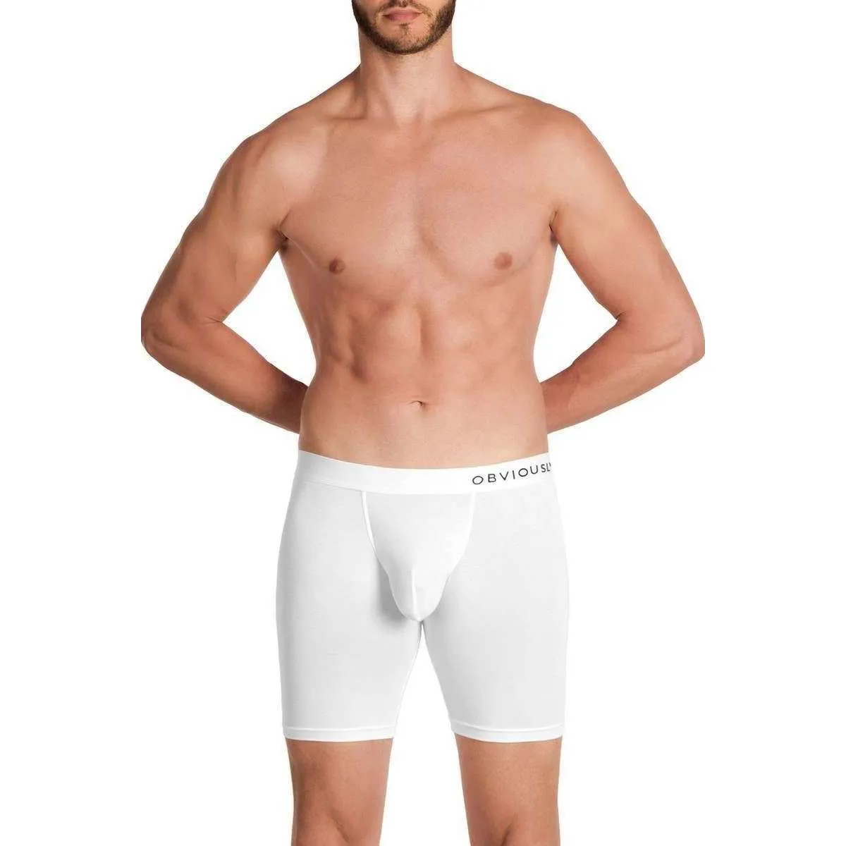 Obviously Primeman AnatoMAX Boxer Brief 6inch Leg - White